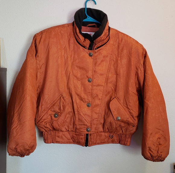 Obermeyer rust orange vintage ski jacket winter coat women's S M